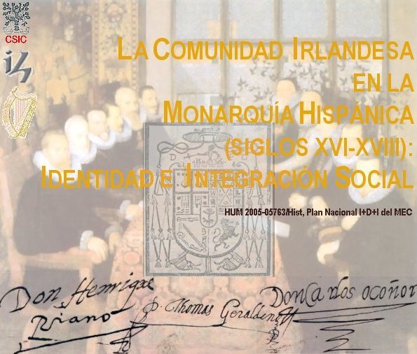 La Comunidad Irlandesa en la Monarquía Hispánica (siglos XVI-XVIII) - Entrar